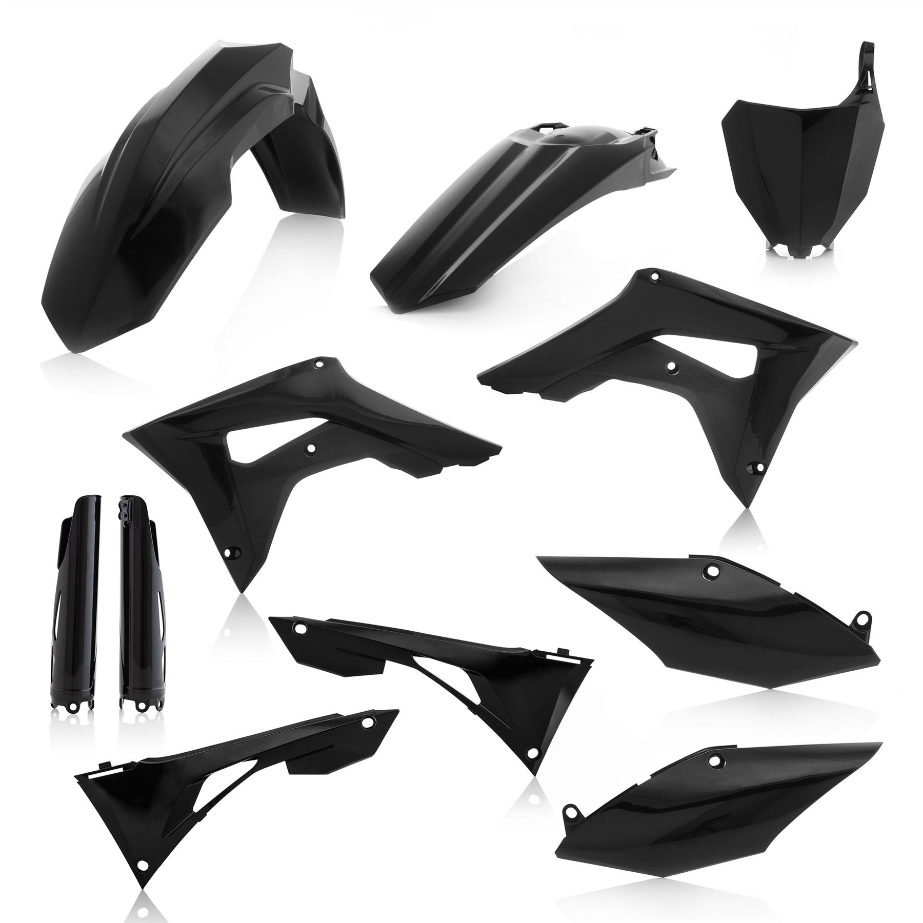 Acerbis Full Plastic Kit Black For Honda CRF 250R 2019-2021